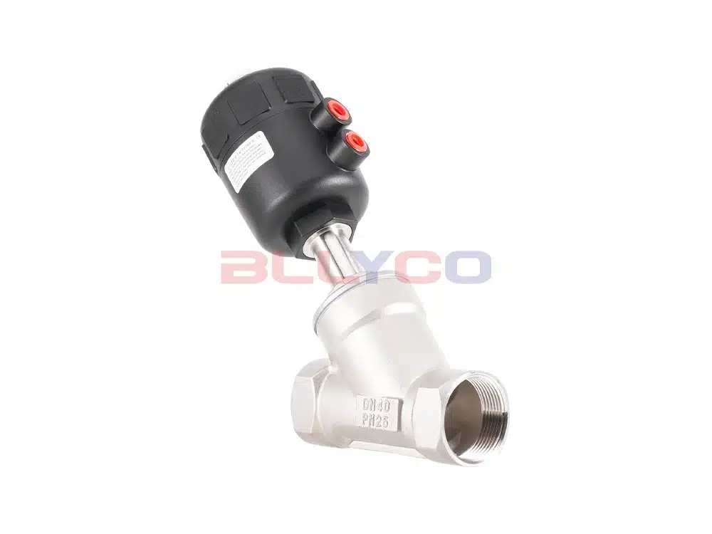 304不锈钢丝扣气动角座阀 J615F-16P