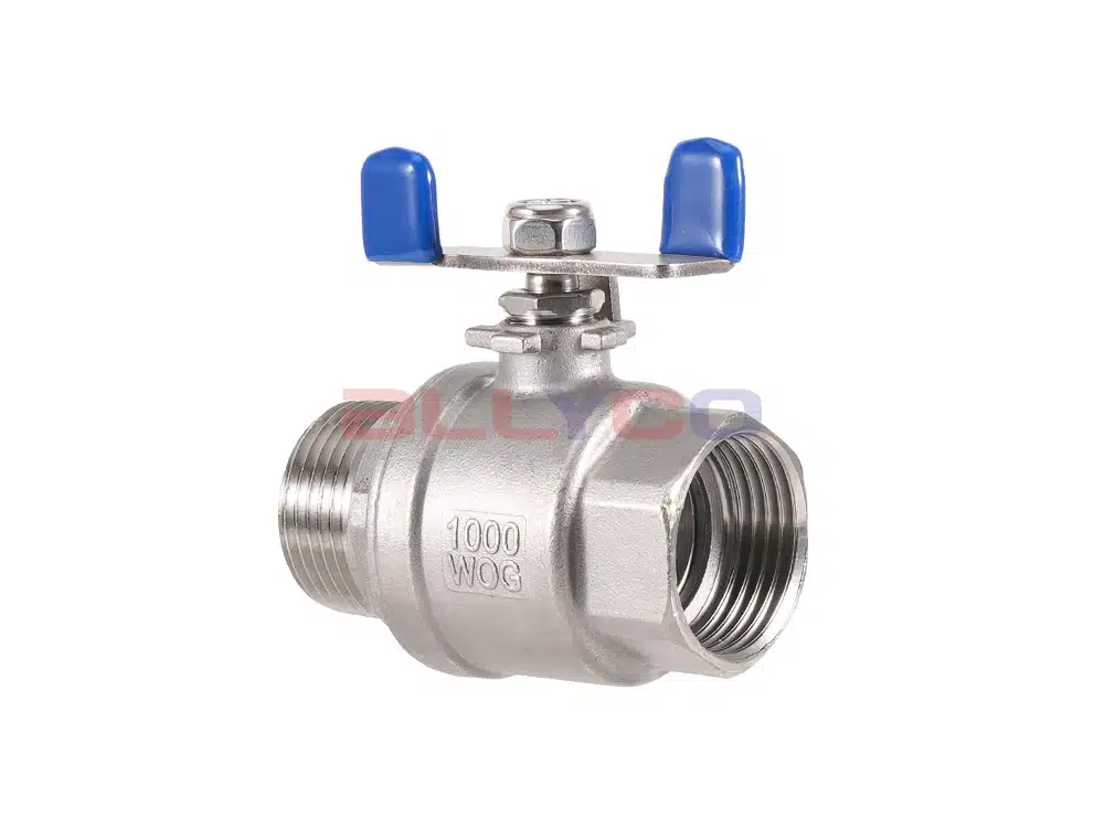 Válvula de bola de dos piezas de alambre interno y externo de acero inoxidable 304 Q31F-16P