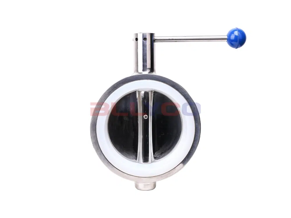 304不锈钢卫生级对夹硅胶蝶阀 D71X-10P