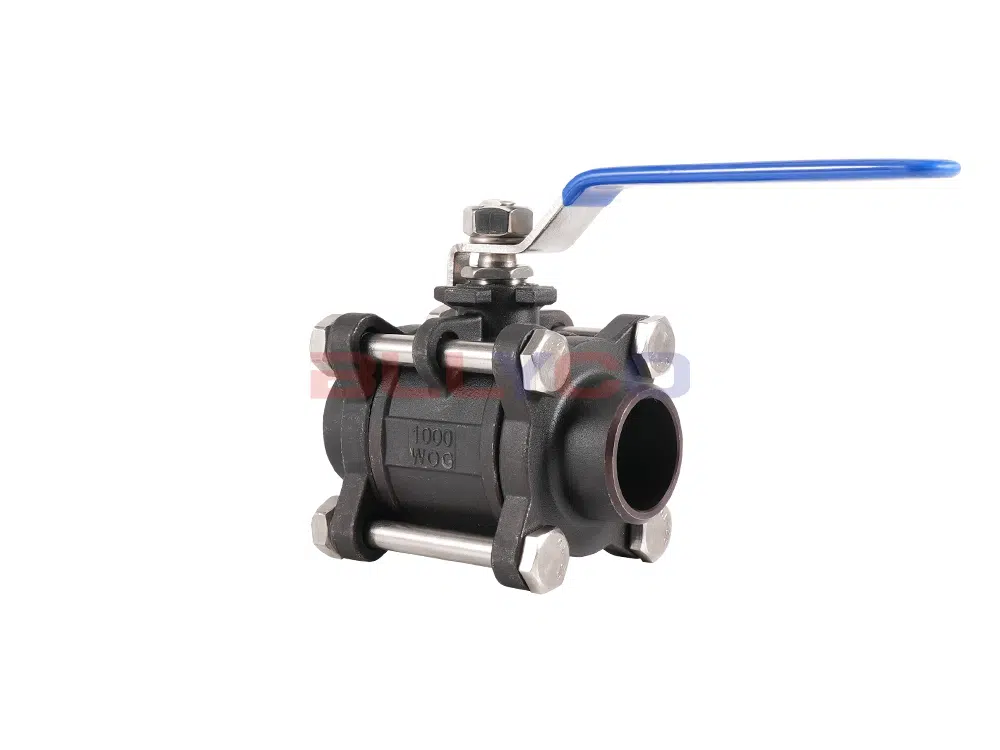 铸钢焊接三片式球阀 Q61F-16C