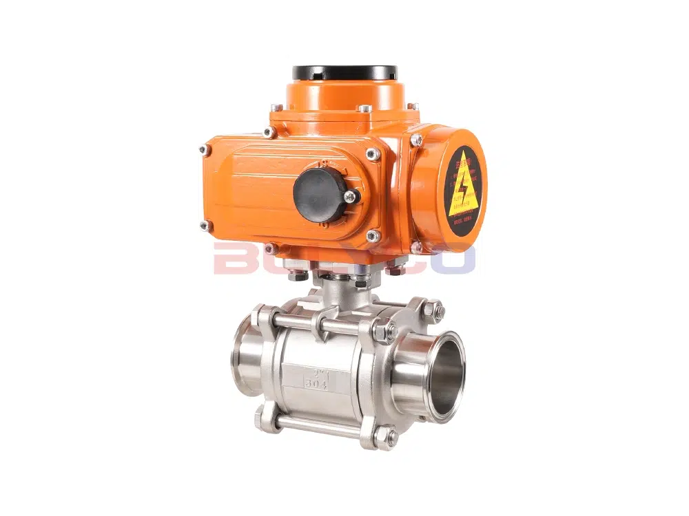 304不锈钢电动快装三片式球阀 Q981F-16P