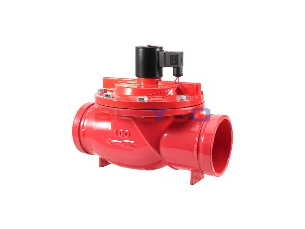 球墨铸铁沟槽常闭式电磁阀 ZCS/DF系列