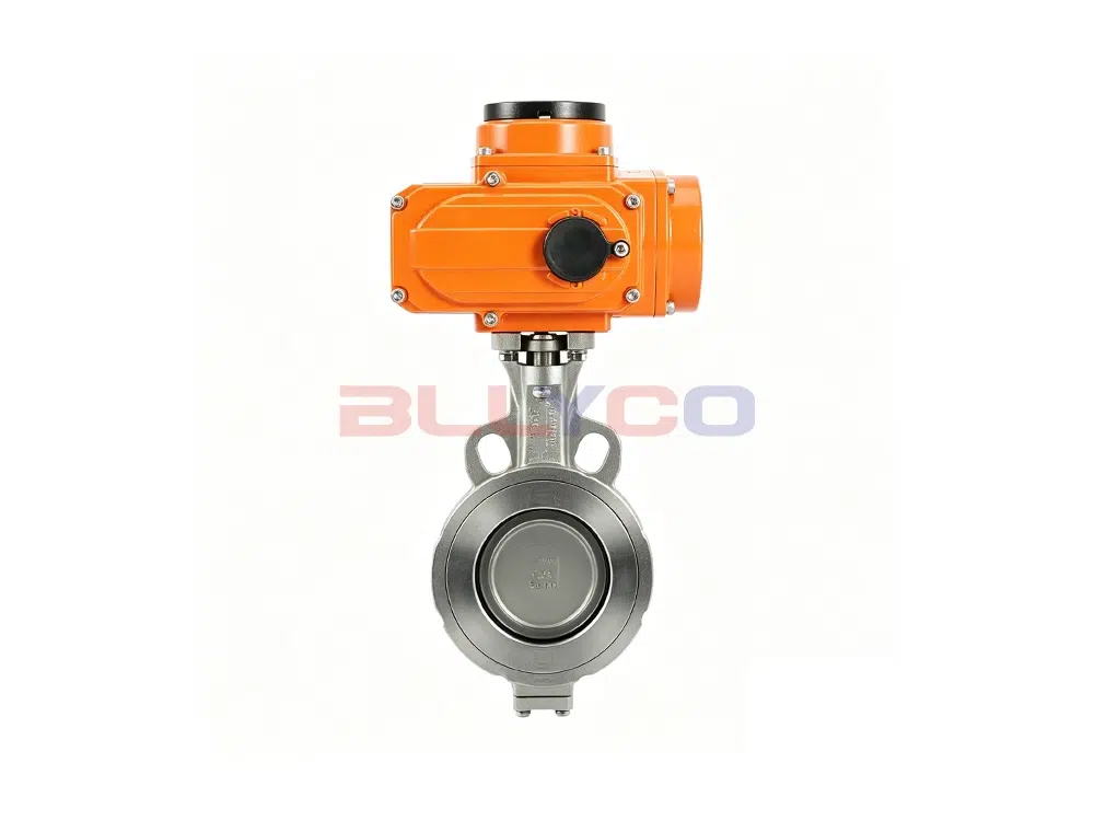 Válvula borboleta elétrica de alto desempenho em aço inoxidável 304 D972F-16P