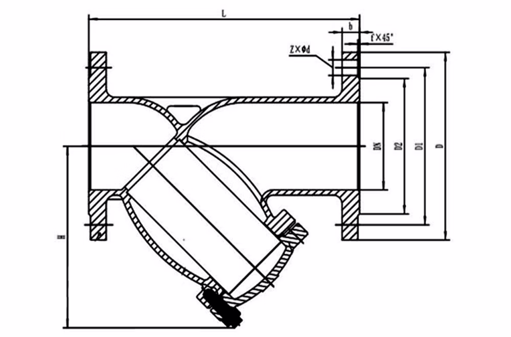 Cast Steel Flanged Y-Strainer GL41H-16C