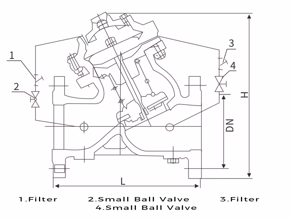 Ductile Iron Multifunctional Pump Control Valve JD745X-16Q