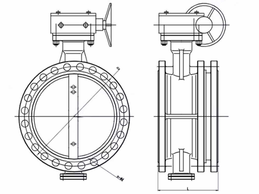Ductile Iron Telescopic Flanged Butterfly Valve SD341X-16Q