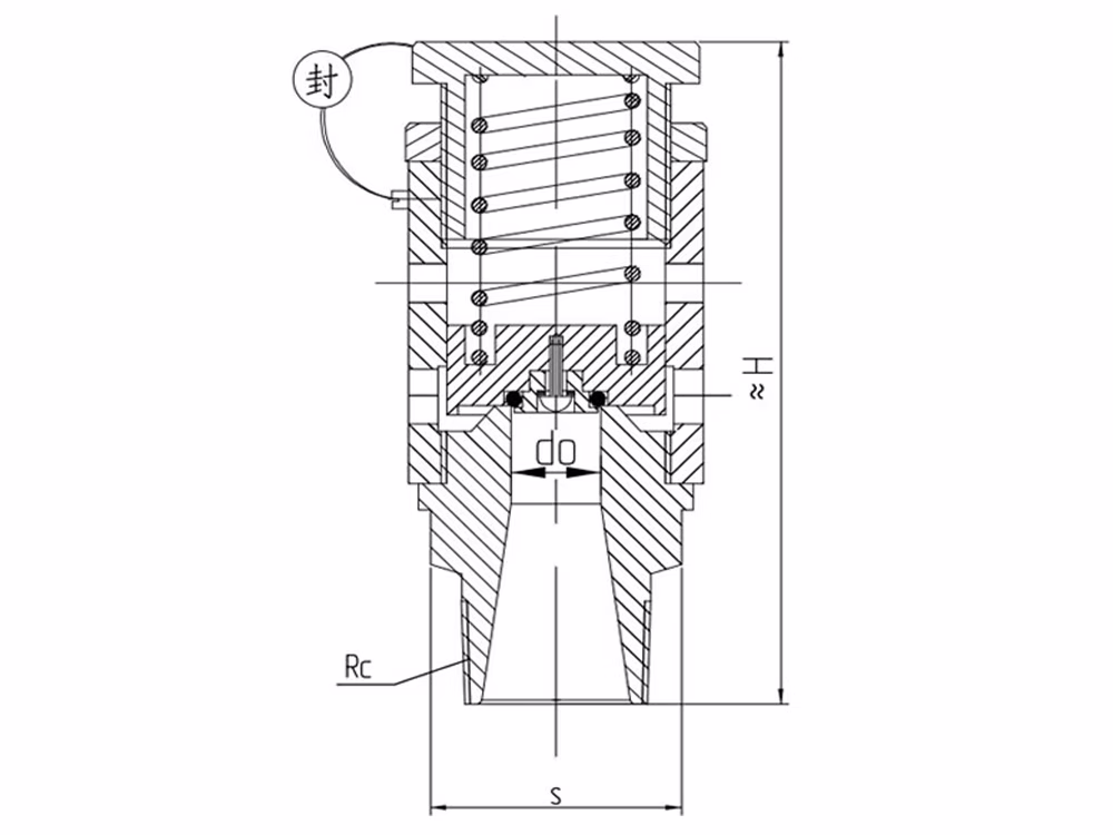 Brass Air Compressor Safety Valve A28X-16T