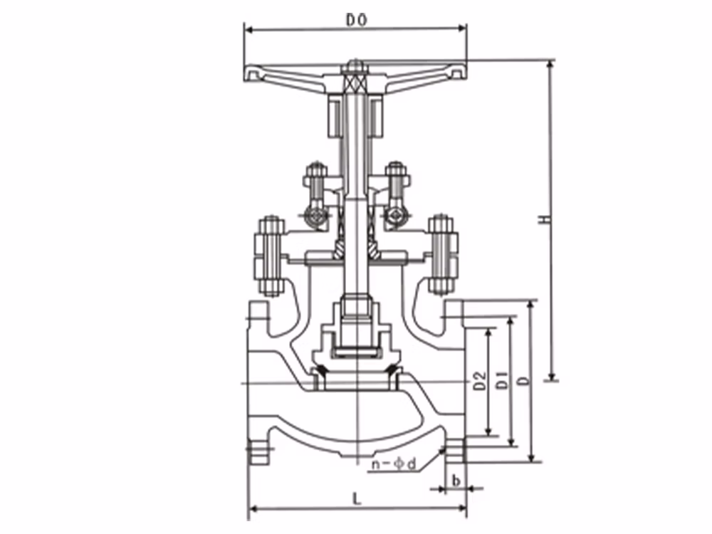 Cast Steel ANSI Flanged Globe Valve J41H-150LBC