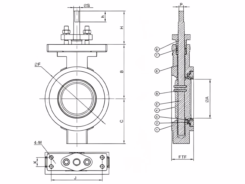 304 Stainless Steel Electric High-Performance Butterfly Valve D972F-16P
