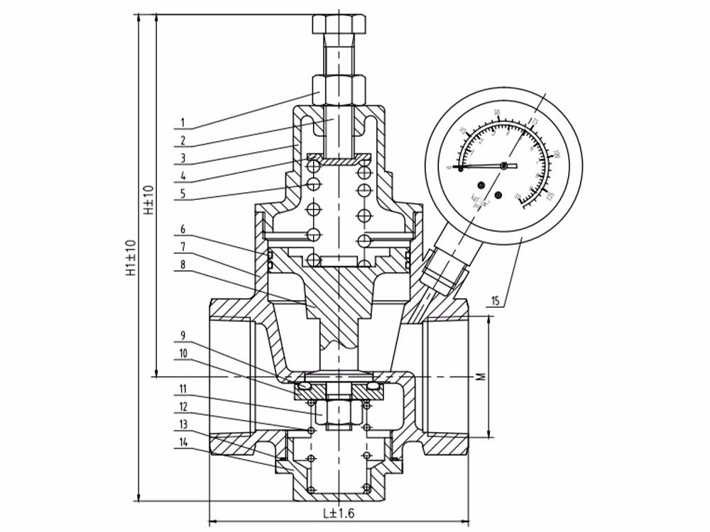 304 Stainless Steel Piston-Type Pressure Reducing Valve YZ12X-16P